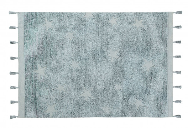Lorena Canals - Teppich "Hippy Stars" Aqua Blue 120 x 175