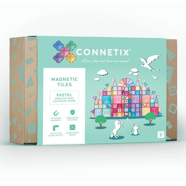 connetix - Magnetbausteine Pastel Creative Pack 120-tlg.