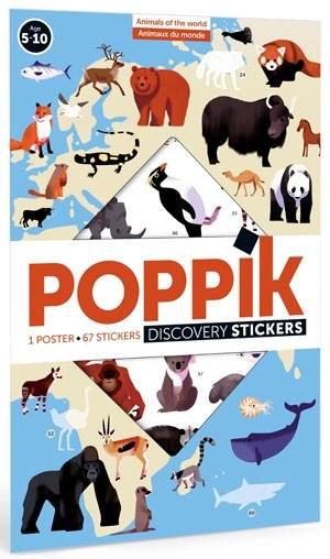 Poppik - Stickerposter Discovery Tiere der Welt